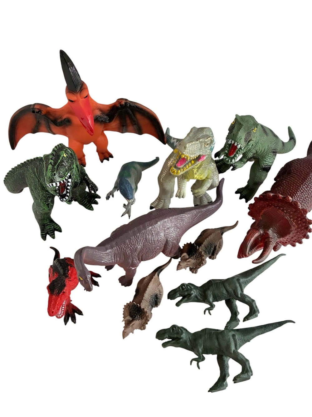 Lot Random Various Dinosaur Toy Lot Medium Large